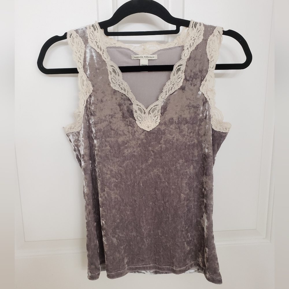 Vintage Banana Republic Velvet Stretch Tank Top